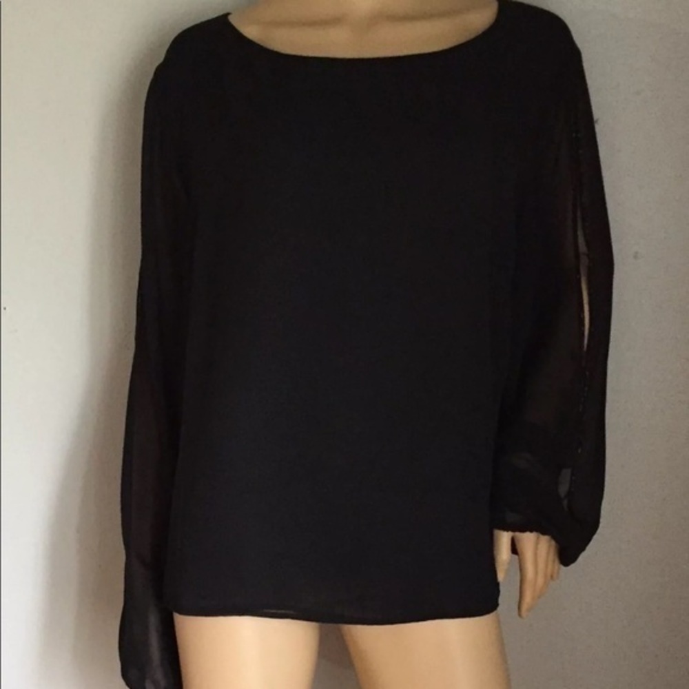 Together Women’s Soild Black Cold Shoulder Sz XXL